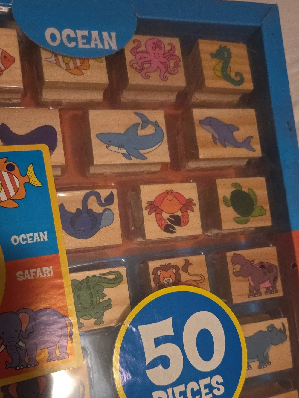 Melissa & Doug Jumbo Deluxe Wooden Stamp Set - 50 Piece New In Box